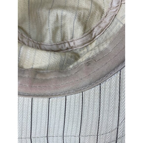 Dragon Graphic Khaki Striped Military Style Cap With Adjustable Back Strap - Picture 9 of 9